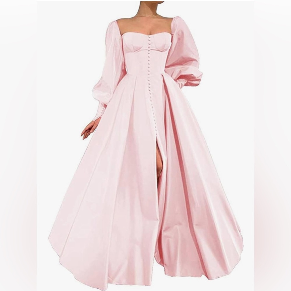 Princess Ball Gown for Women Satin Formal Party Wedding Evening Dress